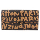 LOUIS VUITTON Graffiti Porte Monnaie Credit Wallet Orange M92190 LV Auth 154175-13