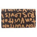 LOUIS VUITTON Graffiti Porte Monnaie Credit Wallet Orange M92190 LV Auth 154175-2