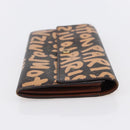 LOUIS VUITTON Graffiti Porte Monnaie Credit Wallet Orange M92190 LV Auth 154175-4