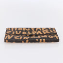 LOUIS VUITTON Graffiti Porte Monnaie Credit Wallet Orange M92190 LV Auth 154175-6