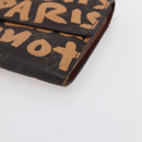 LOUIS VUITTON Graffiti Porte Monnaie Credit Wallet Orange M92190 LV Auth 154175-7