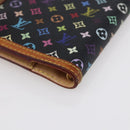 LOUIS VUITTON Multicolor Agenda PM Day Planner Cover Black R20895 LV Auth 154177-10