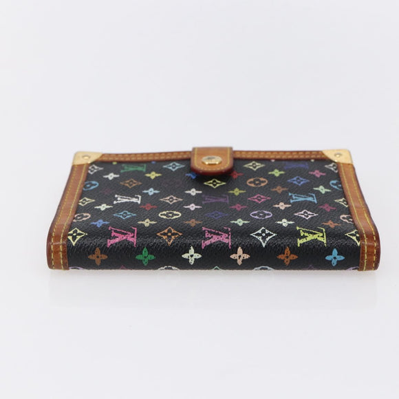 LOUIS VUITTON Multicolor Agenda PM Day Planner Cover Black R20895 LV Auth 154177