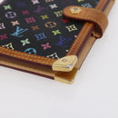 LOUIS VUITTON Multicolor Agenda PM Day Planner Cover Black R20895 LV Auth 154177-8