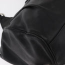 Salvatore Ferragamo Gancini Hand Bag Leather Black Silver Auth 154190-8