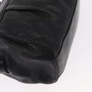 Salvatore Ferragamo Gancini Hand Bag Leather Black Silver Auth 154190-16