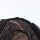 Salvatore Ferragamo Gancini Hand Bag Leather Black Silver Auth 154190-21