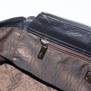 Salvatore Ferragamo Gancini Hand Bag Leather Black Silver Auth 154190-22