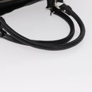 Salvatore Ferragamo Gancini Hand Bag Leather Black Silver Auth 154190-7
