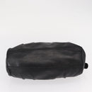 Salvatore Ferragamo Gancini Hand Bag Leather Black Silver Auth 154190-5