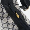 GUCCI GG Supreme Sherry Line Shoulder Bag PVC Navy Gold 10 12 3840 Auth 154192-14