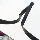 GUCCI GG Supreme Sherry Line Shoulder Bag PVC Navy Gold 10 12 3840 Auth 154192-8