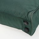 PRADA Hand Bag Nylon Green Silver Auth 154193-16