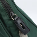 PRADA Hand Bag Nylon Green Silver Auth 154193-9