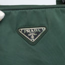 PRADA Hand Bag Nylon Green Silver Auth 154193-19