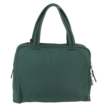 PRADA Hand Bag Nylon Green Silver Auth 154193 - 0
