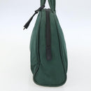 PRADA Hand Bag Nylon Green Silver Auth 154193-4