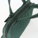 PRADA Hand Bag Nylon Green Silver Auth 154193-6