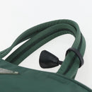 PRADA Hand Bag Nylon Green Silver Auth 154193-14