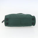 PRADA Hand Bag Nylon Green Silver Auth 154193-5