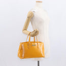 LOUIS VUITTON Monogram Vernis Wilshire PM Bag Jaune Passion M91725 Auth 154194-25