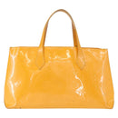 LOUIS VUITTON Monogram Vernis Wilshire PM Bag Jaune Passion M91725 Auth 154194-2