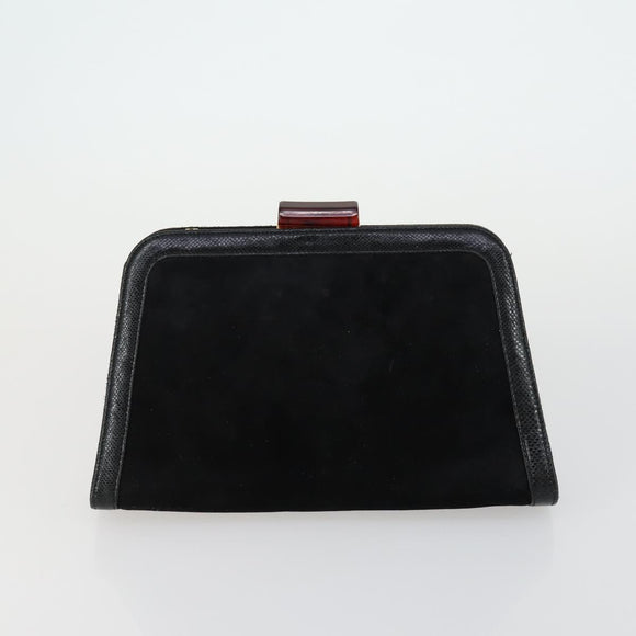 Salvatore Ferragamo Gucci Bamboo Bag Suede leather 2 Set Black Brown Auth 154197