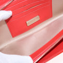 CHANEL Chain Shoulder Bag Patent leather Orange Silver CC Auth 154201-18