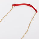 Maison Margiela 5AC Shoulder Bag Satin Red Gold Auth 154203M-16