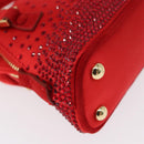 Maison Margiela 5AC Shoulder Bag Satin Red Gold Auth 154203M-17