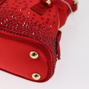 Maison Margiela 5AC Shoulder Bag Satin Red Gold Auth 154203M-20
