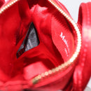 Maison Margiela 5AC Shoulder Bag Satin Red Gold Auth 154203M-26