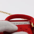 Maison Margiela 5AC Shoulder Bag Satin Red Gold Auth 154203M-15