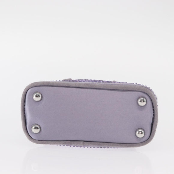 Maison Margiela 5AC Shoulder Bag Satin Purple Silver Auth 154204M