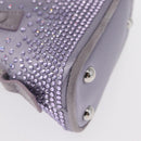 Maison Margiela 5AC Shoulder Bag Satin Purple Silver Auth 154204M-16