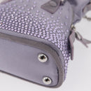 Maison Margiela 5AC Shoulder Bag Satin Purple Silver Auth 154204M-16
