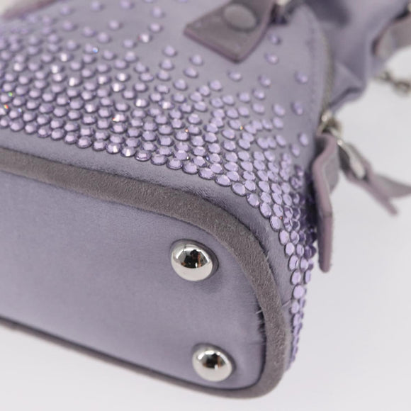 Maison Margiela 5AC Shoulder Bag Satin Purple Silver Auth 154204M