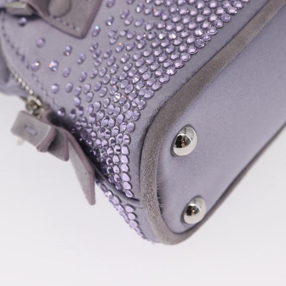 Maison Margiela 5AC Shoulder Bag Satin Purple Silver Auth 154204M