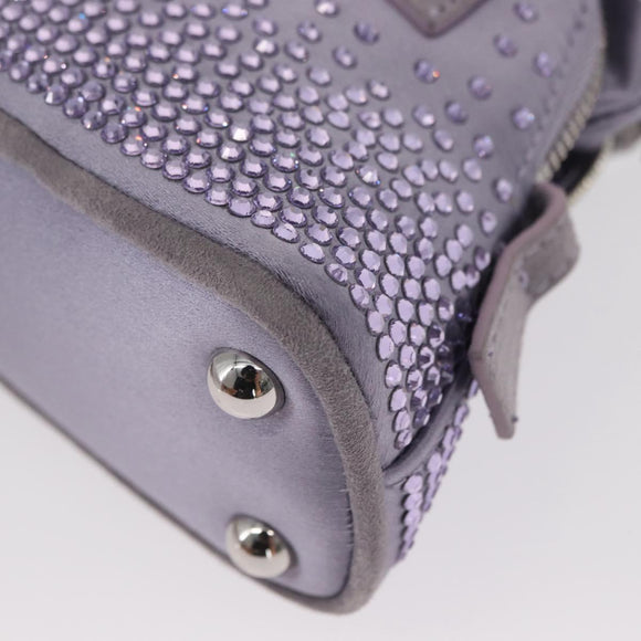 Maison Margiela 5AC Shoulder Bag Satin Purple Silver Auth 154204M