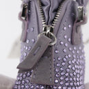 Maison Margiela 5AC Shoulder Bag Satin Purple Silver Auth 154204M-19