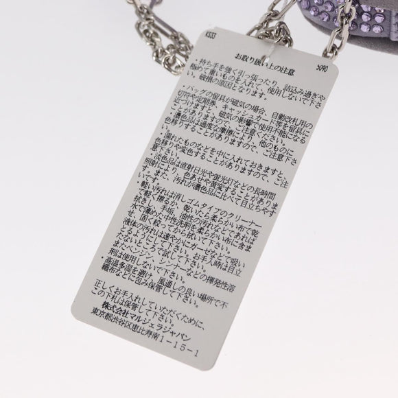 Maison Margiela 5AC Shoulder Bag Satin Purple Silver Auth 154204M