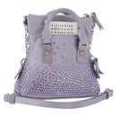 Maison Margiela 5AC Shoulder Bag Satin Purple Silver Auth 154204M-1