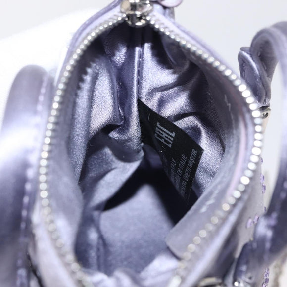 Maison Margiela 5AC Shoulder Bag Satin Purple Silver Auth 154204M