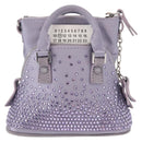 Maison Margiela 5AC Shoulder Bag Satin Purple Silver Auth 154204M-13