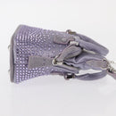 Maison Margiela 5AC Shoulder Bag Satin Purple Silver Auth 154204M-3