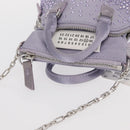 Maison Margiela 5AC Shoulder Bag Satin Purple Silver Auth 154204M-6