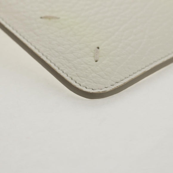 Maison Margiela Smart phone Shoulder Pouch White Silver Auth 154208M