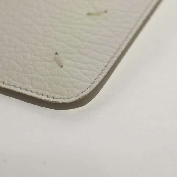 Maison Margiela Smart phone Shoulder Pouch White Silver Auth 154208M
