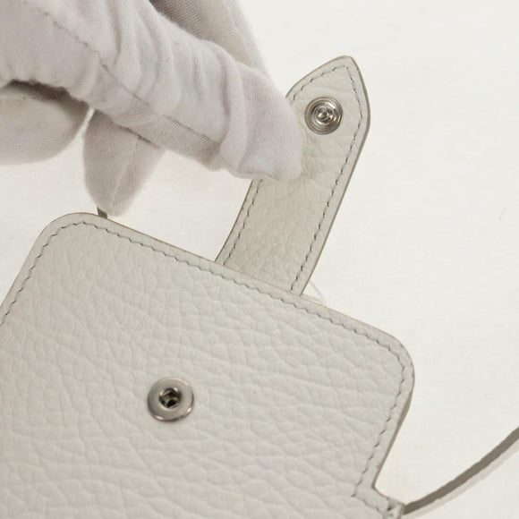 Maison Margiela Smart phone Shoulder Pouch White Silver Auth 154208M