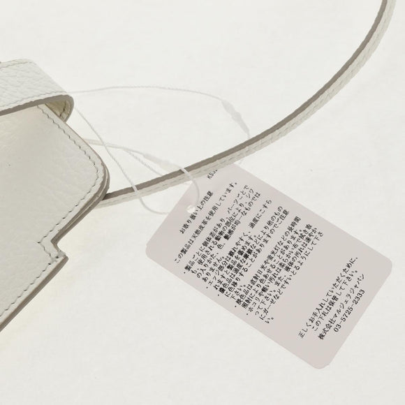 Maison Margiela Smart phone Shoulder Pouch White Silver Auth 154208M